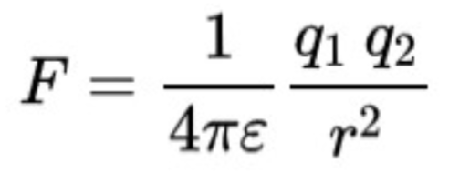 vollständige Formel für das Coulomb-Gesetz